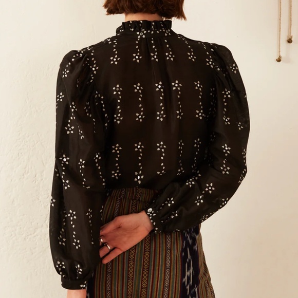 NWT ALIX OF BOHEMIA Annabel Black Daisy Shirt - Picture 3 of 10